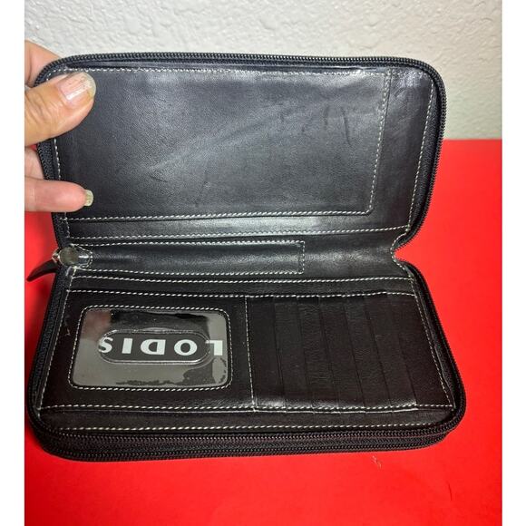 Lodis very soft black leather wallet - Picture 10 of 11